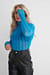 Pleated Mesh Polo Top