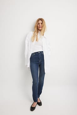 Skinny High Waist Stretch Jeans Outfit