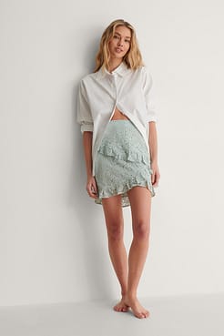 Mini Frill Lace Skirt
