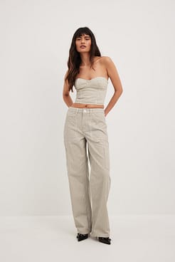 Cargo Mid Waist Jeans Outfit.