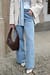 Low Waist Wide Leg Jeans with Seam Details