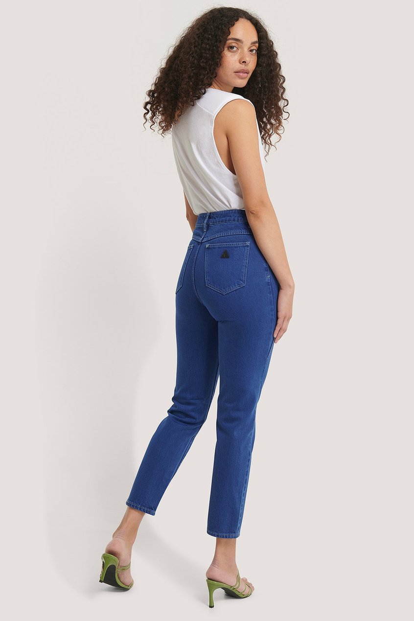Jeans High Waisted Jeans | Hochgeschnittene Slim-Jeans - RZ05441