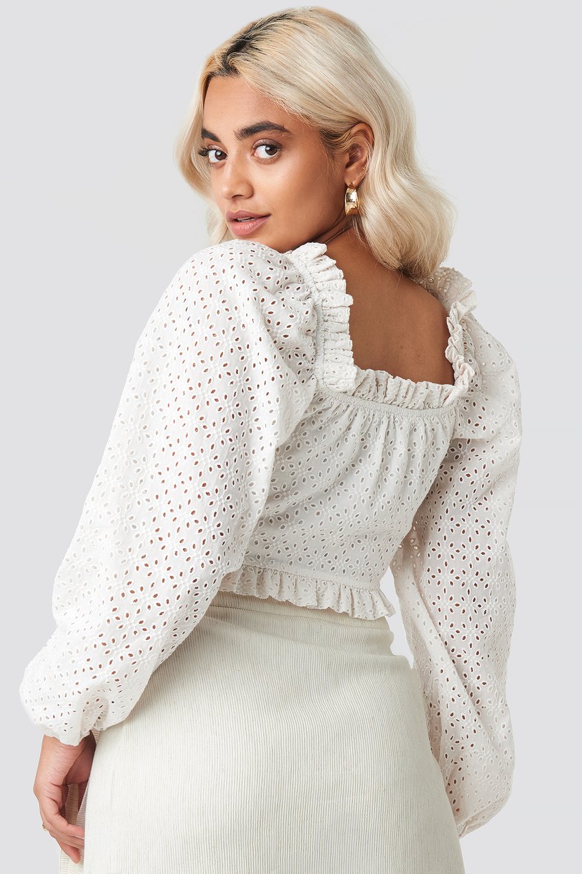 Oberteile Influencer Collections | Broderie Anglais Crop Top - AT95515
