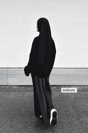 Black Falda maxi de satén con cintura media