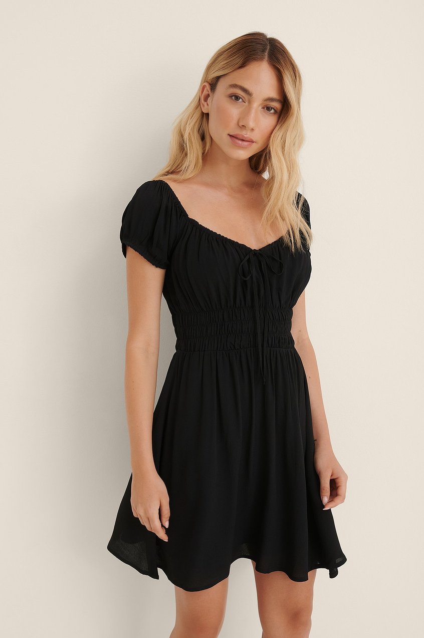 Robes La petite robe noir | Robe Mini Nouée Sur Le Devant - YP89705
