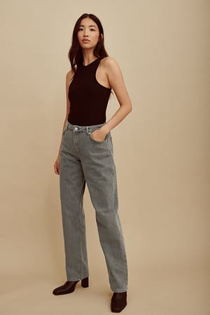 Grey Jeans met middelhoge taille