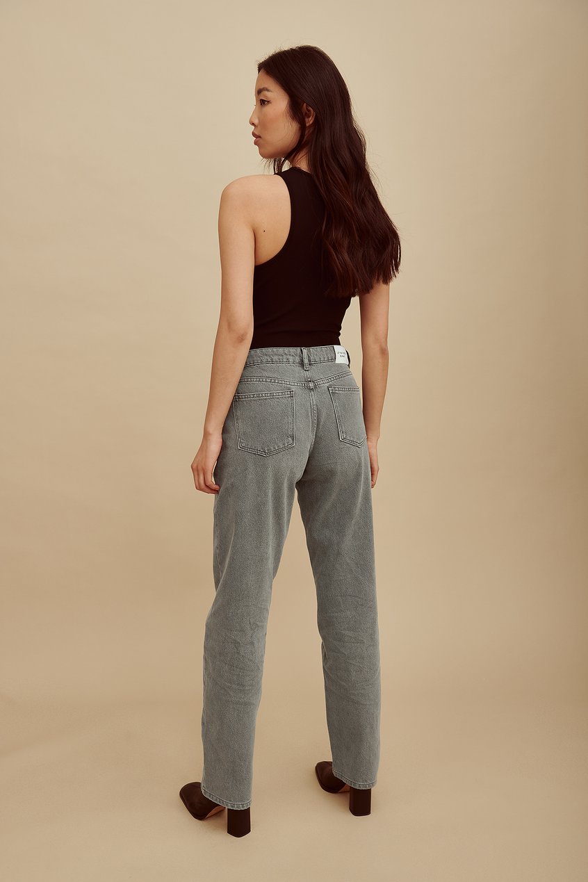 Jeans Mid Waist Jeans | Organische Mid-Rise-Jeans - QC59426