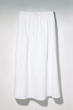 White Anglaise Maxi Skirt