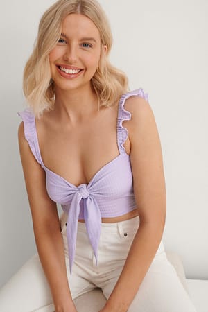 Lilac Top Met Ruches