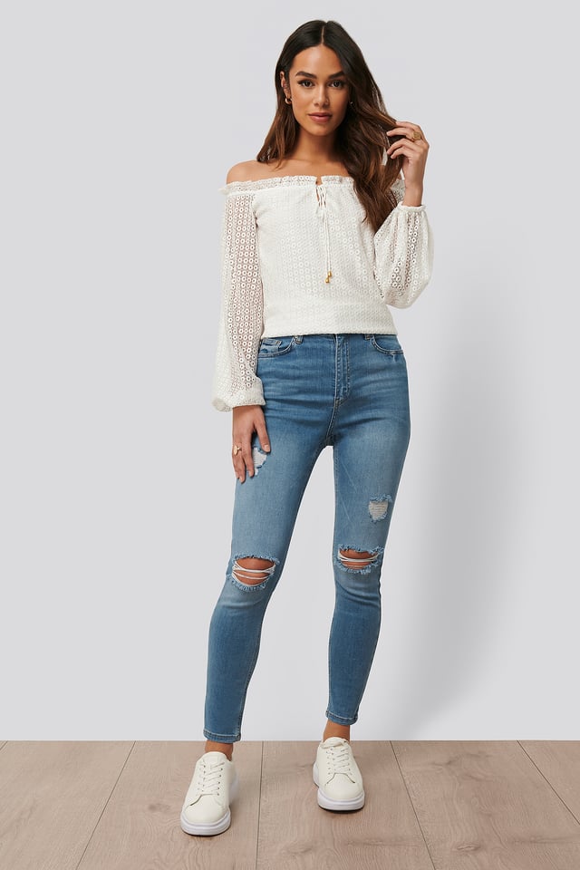 Revityt Slim Fit -Farkut Mid Blue