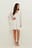 Gerecycleerde chiffon mini-jurk met brede mouwen