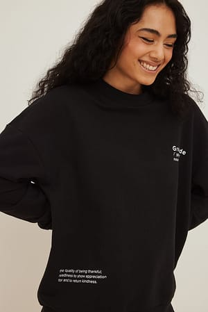 Black Printed Sweater