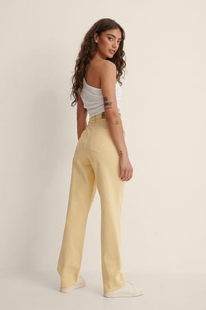 Yellow Gerade Jeans mit hoher Taille