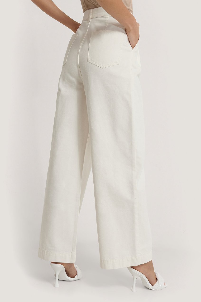 Jean Collections des influenceuses | Jean Jambe Droite Blanc - DH48842