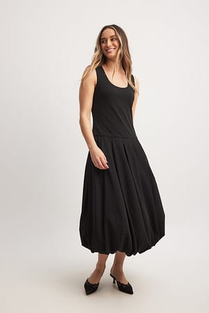 Black Midi-jurk met ballonrok