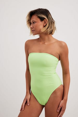 Green Bandeau Swimsuit