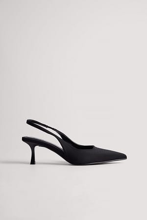 Black Zapatos de tacón de aguja