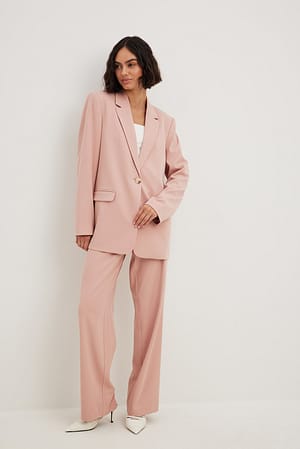 Light Pink Pantaloni eleganti semplici