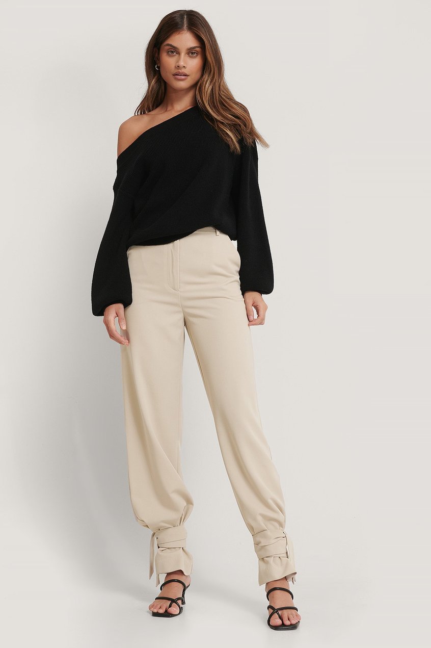 Hosen Hosen mit hoher Taille | Anzughose Mit Schnürdetail - EC93820