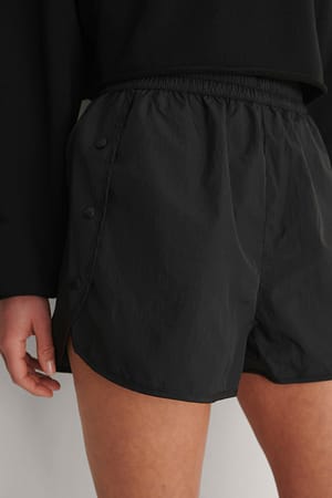 Sporty Mini Shorts Black | NA-KD