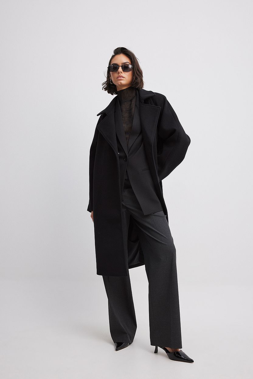 Belted Coat Black NAKD