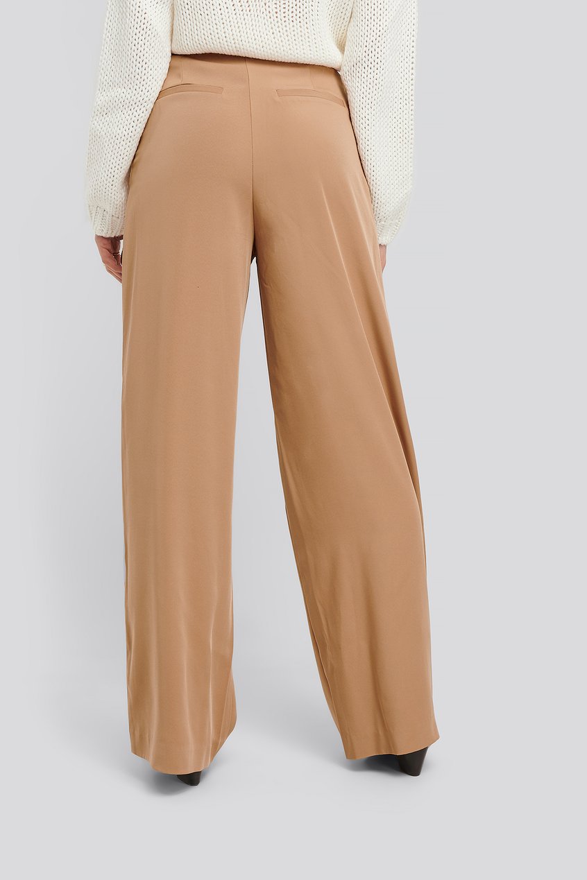 Hosen Hosen mit hoher Taille | Belted Wide Leg Pants - JQ96703