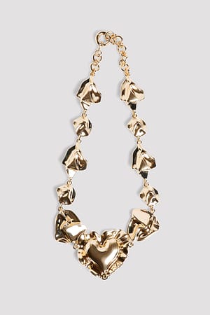 Gold Big Heart Necklace