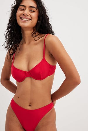Red Bikini Bra