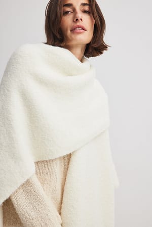 Offwhite Echarpe estilo cobertor