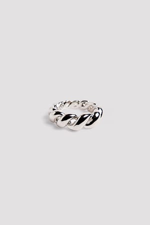 Silver Geflochtener Ring