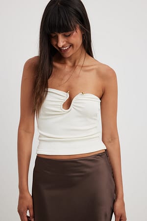 Offwhite Buckle Tube Top