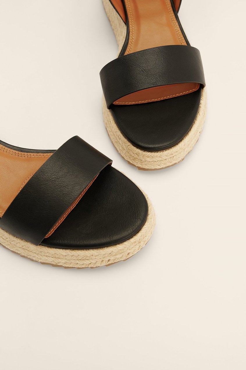 Chaussures Sandales plates | Sandales À Semelle De Jute À Boucle - NK05257