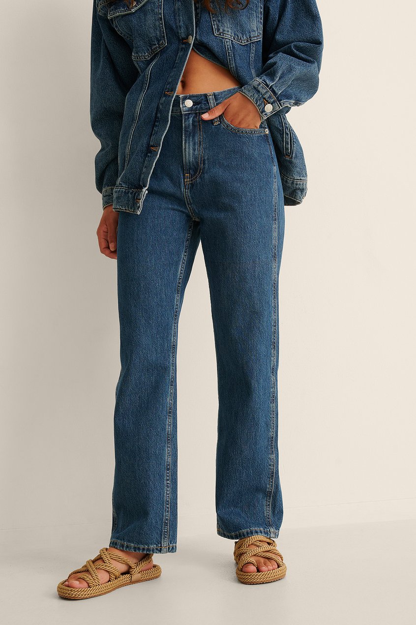 Jeans Spring Offer | High Rise Straight Ankle Jeans - DO49216