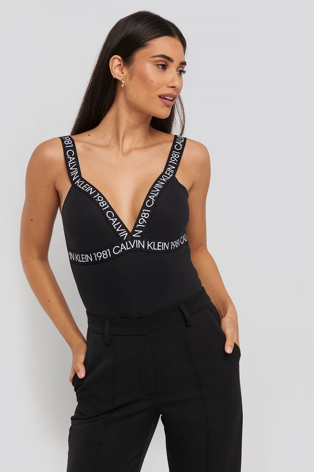 Cotton Bodysuit Black