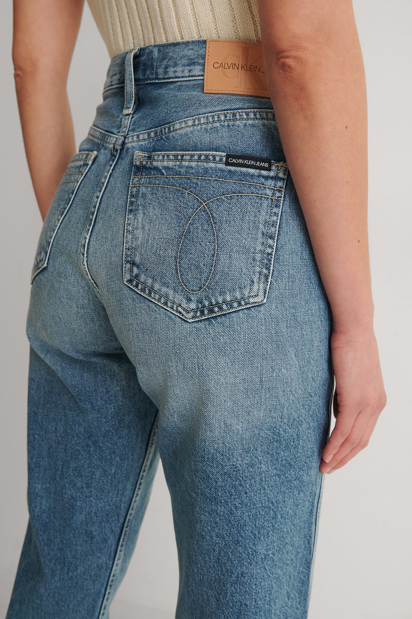 Jeans High Waisted Jeans | Hoher Schnitt Gerader Knöchel - ET80520
