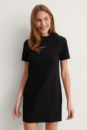 CK Black Micro Branding T-Shirt Dress