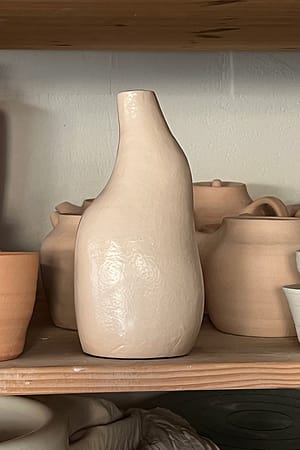 Light Beige Cast Flower Vase Large