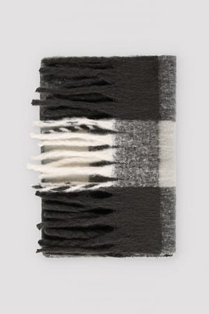 Black/White Sciarpa a quadri