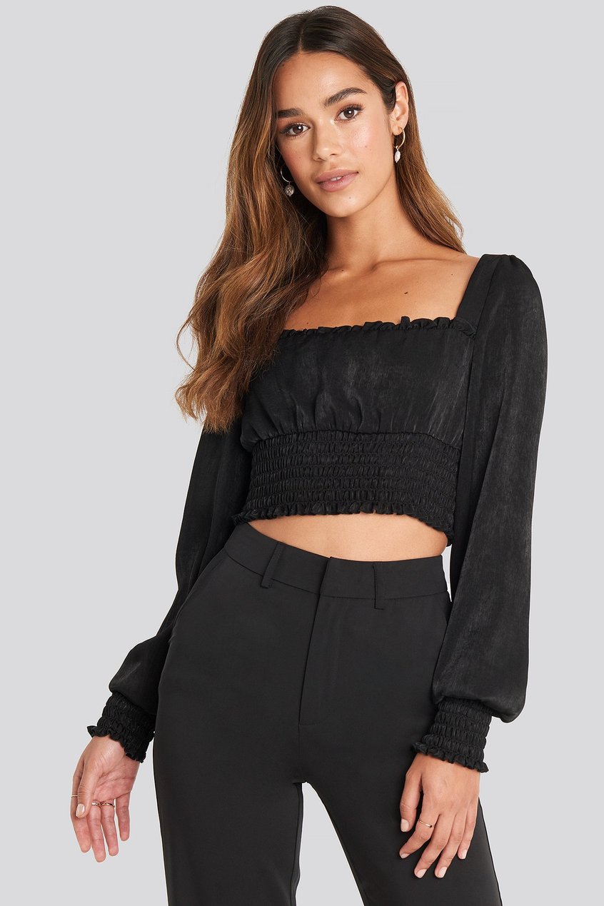 Chemises | Blouses Collections des influenceuses | Cropped Ruffle Top - DO28669