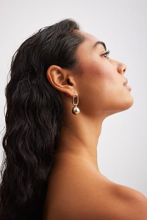 Gold Chunky Hanging Earrings