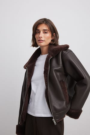 Mixed Leather Teddy Blouson - Ready to Wear