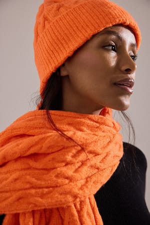 Orange Gebreide sjaal