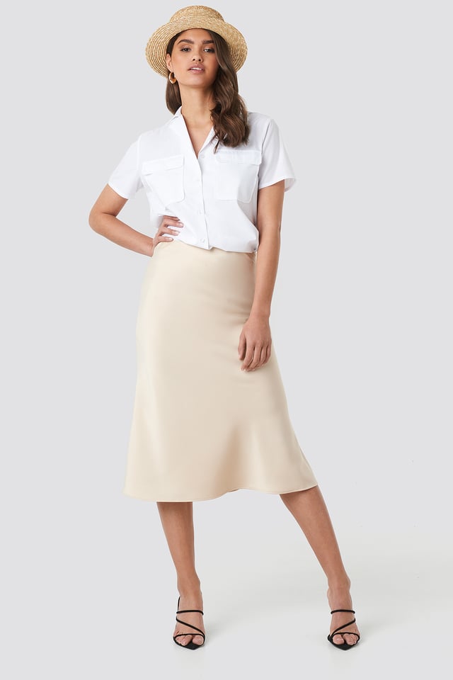 Satin Skirt Sand