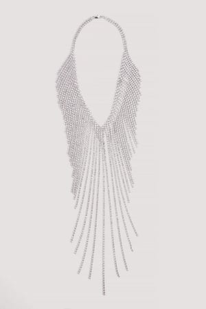 Silver Collar Strass Necklace