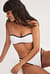 Top bikini a fascia color-block