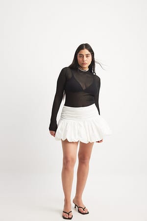 Cotton Mini Skirt Outfit