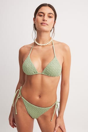 Light Green Culotte de bikini au crochet