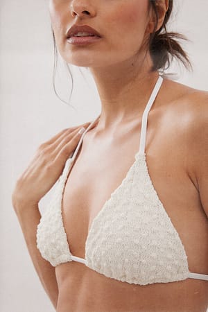 White Hæklet bikinitop