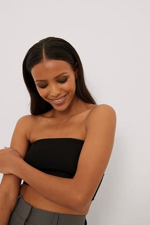 Black Cropped Tube Top