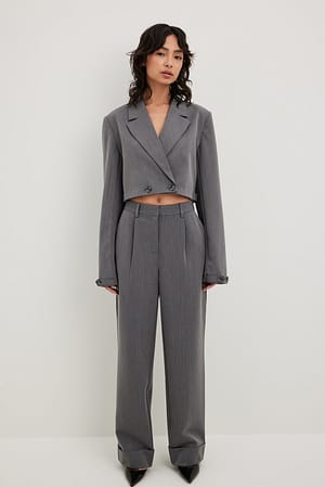 Cuffed Hem Trousers Outfit